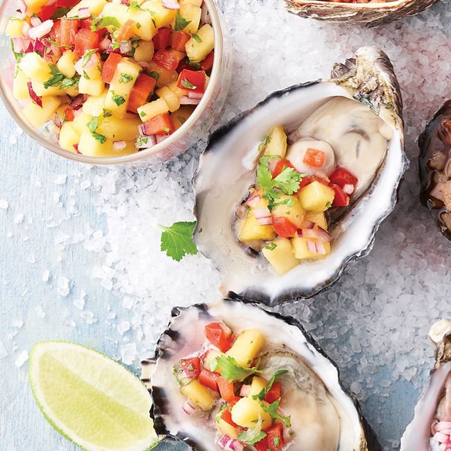 Oysters With Mango Salsa