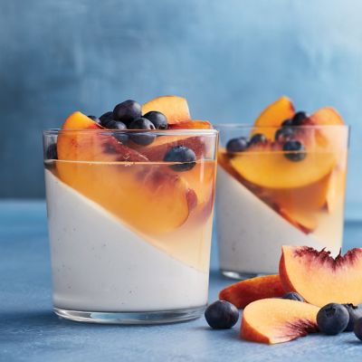 Peach Jelly & Vanilla Bean Panna Cotta Cups