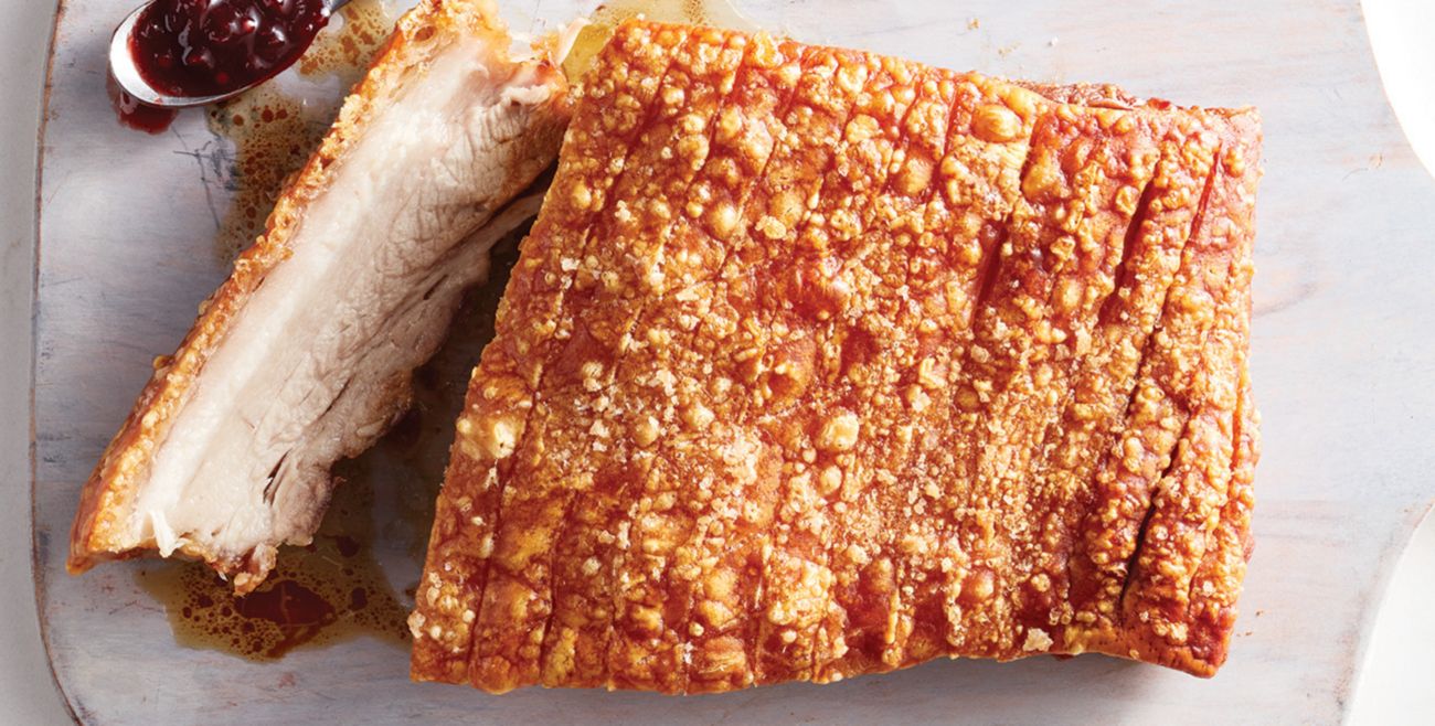Pork belly with crackling