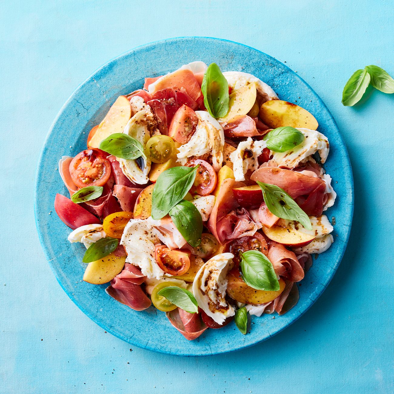 Nectarine caprese salad