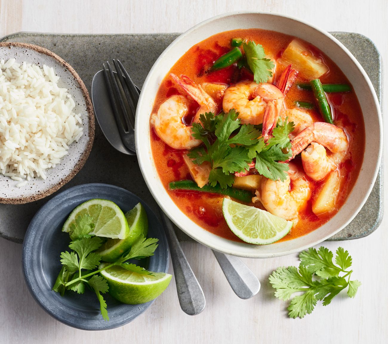 Thai prawn and cheap pineapple curry