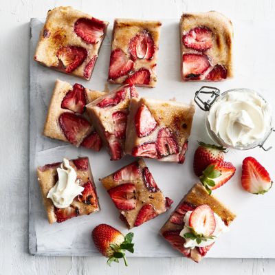 Cheat's Strawberry Slab Cake
