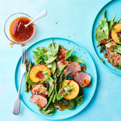 Grilled Five-spice Pork with Nectarines and Chilli Dressing