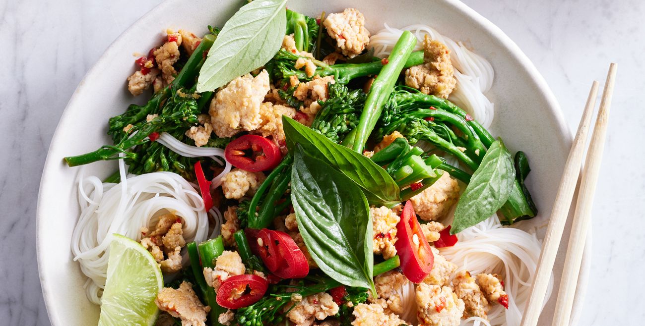 Healthier Chilli Thai Basil Stir fry Noodles Recipe Woolworths