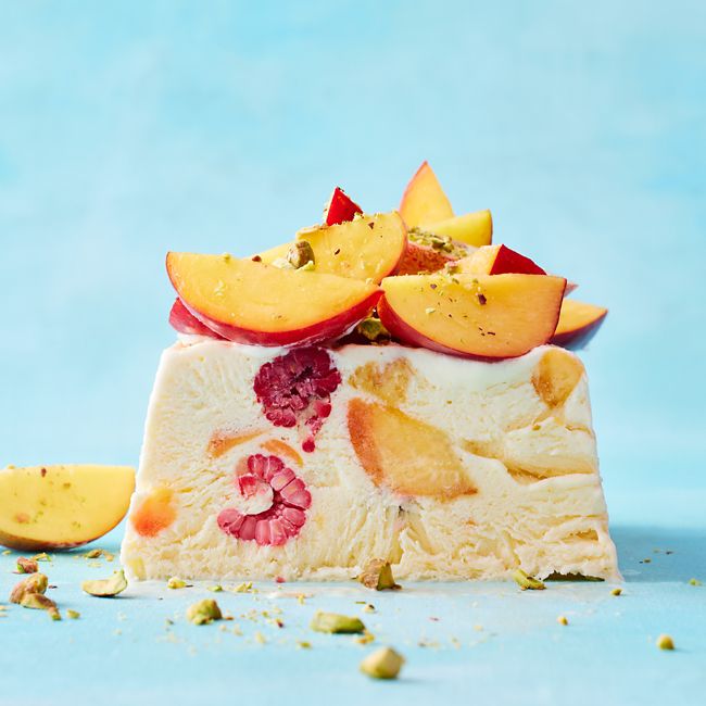 Nectarine & Raspberry Semifreddo