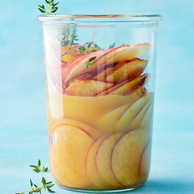 Nectarines with Cardamom, Honey & Thyme