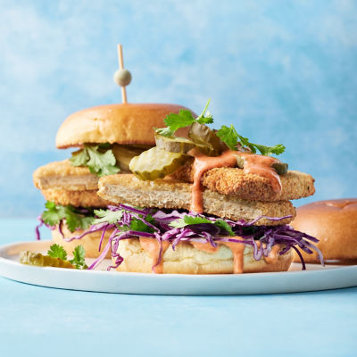 Southern-style Plant-based Burger with Spicy Mayo