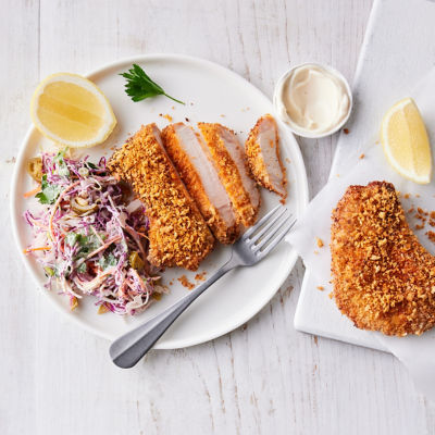 Air-fryer Southern-style crumbed pork chops