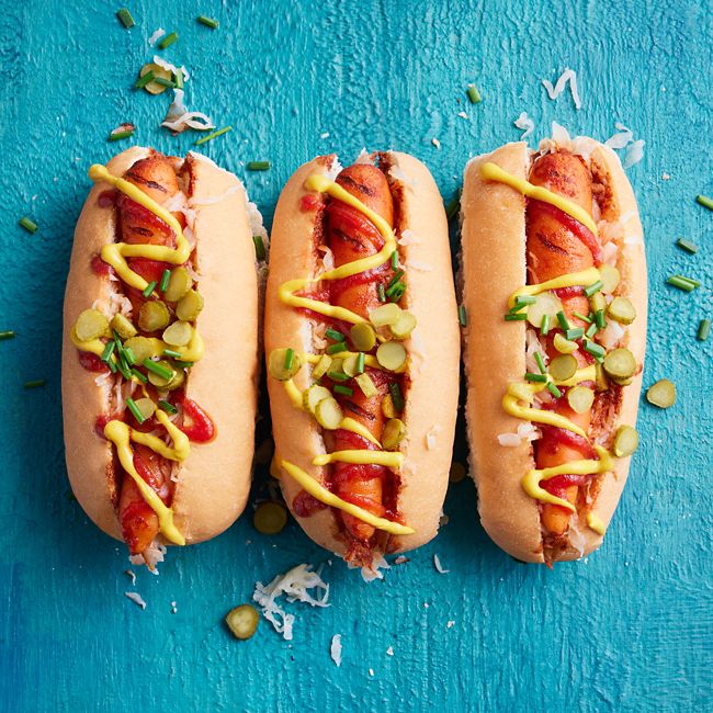 Barbecued Carrot & Sauerkraut Hot Dogs