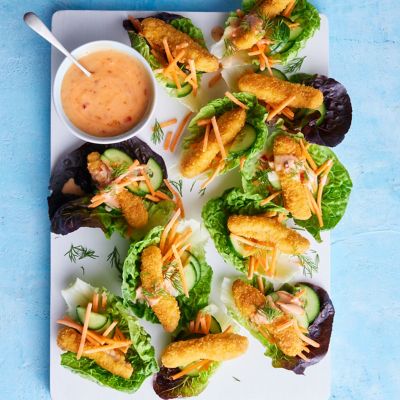 Crispy Chicken Lettuce Cups