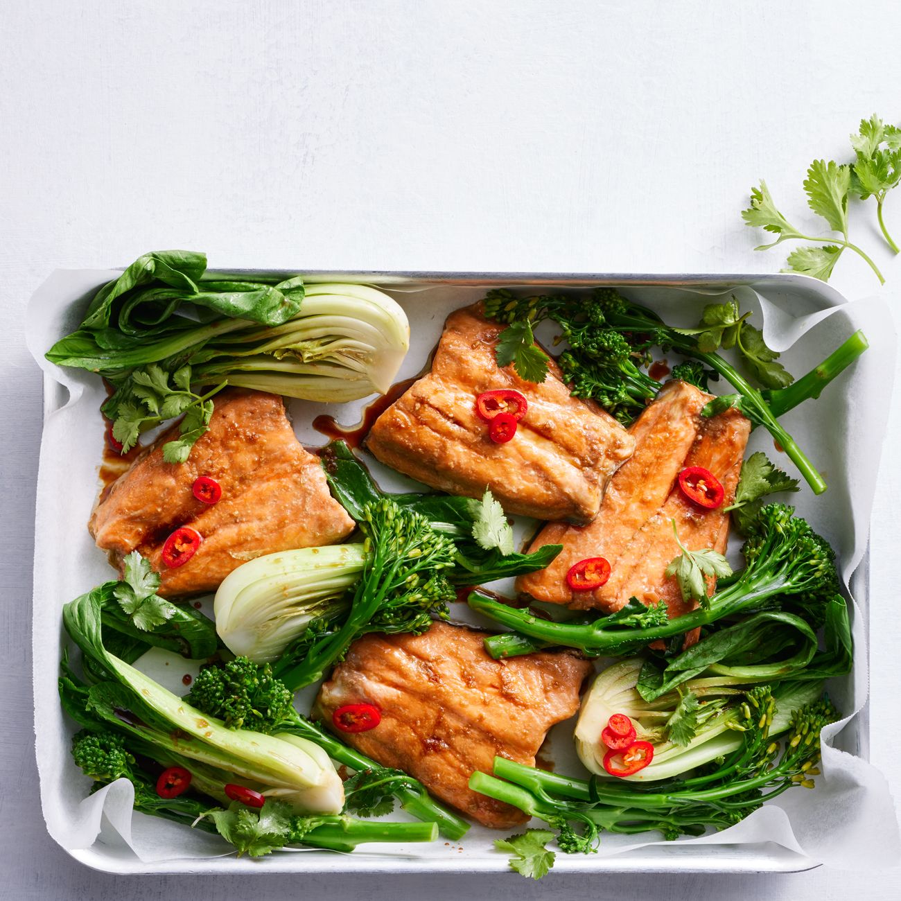 Soy & Ginger Salmon Traybake