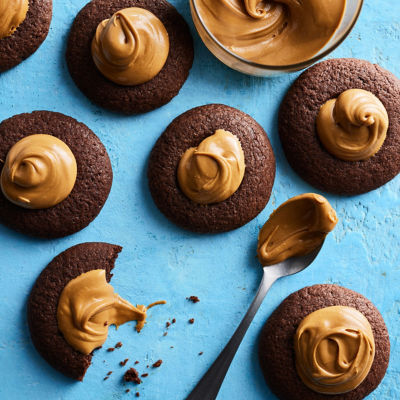 Chocolate & Biscoff Thumbprint Cookies