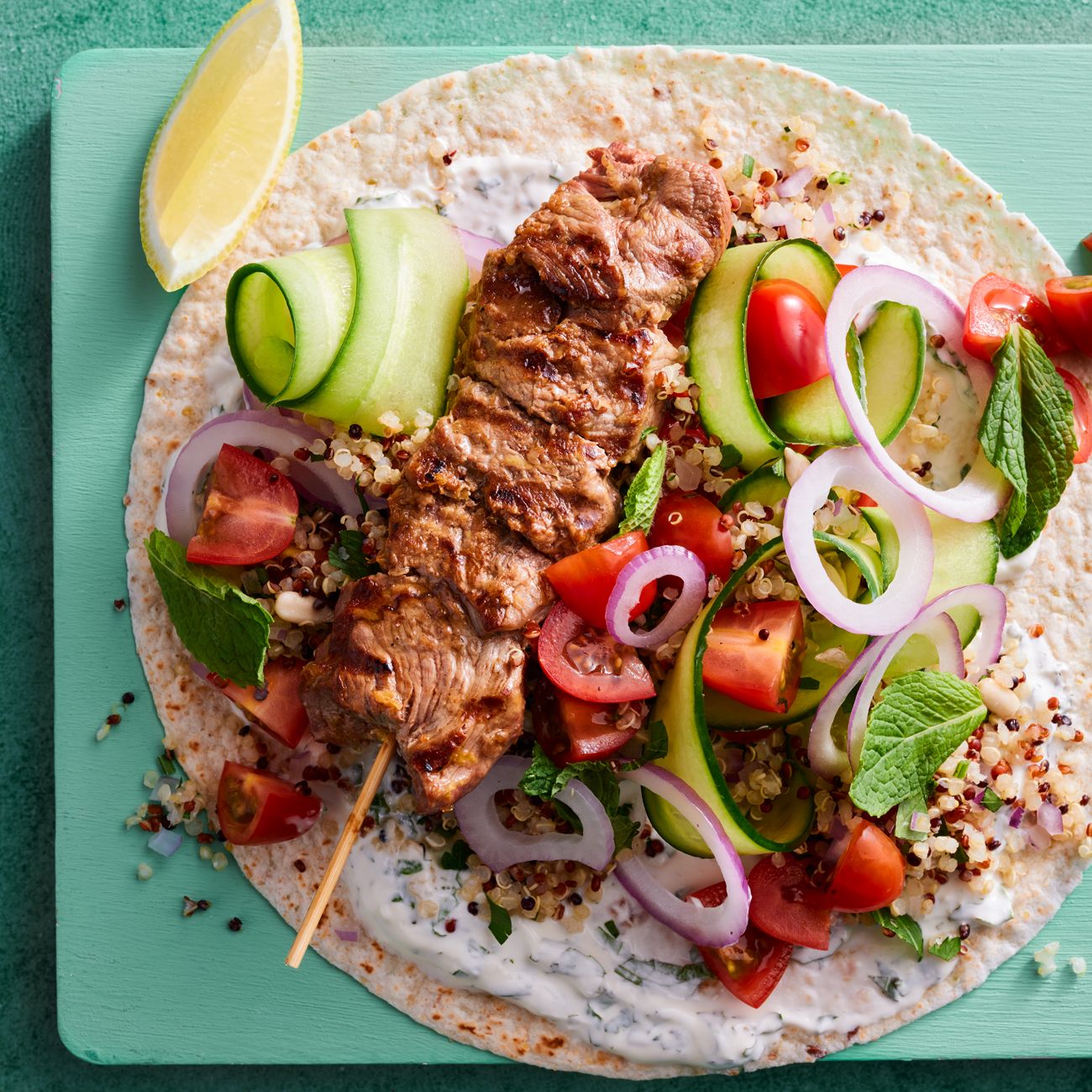 Healthier souvlaki