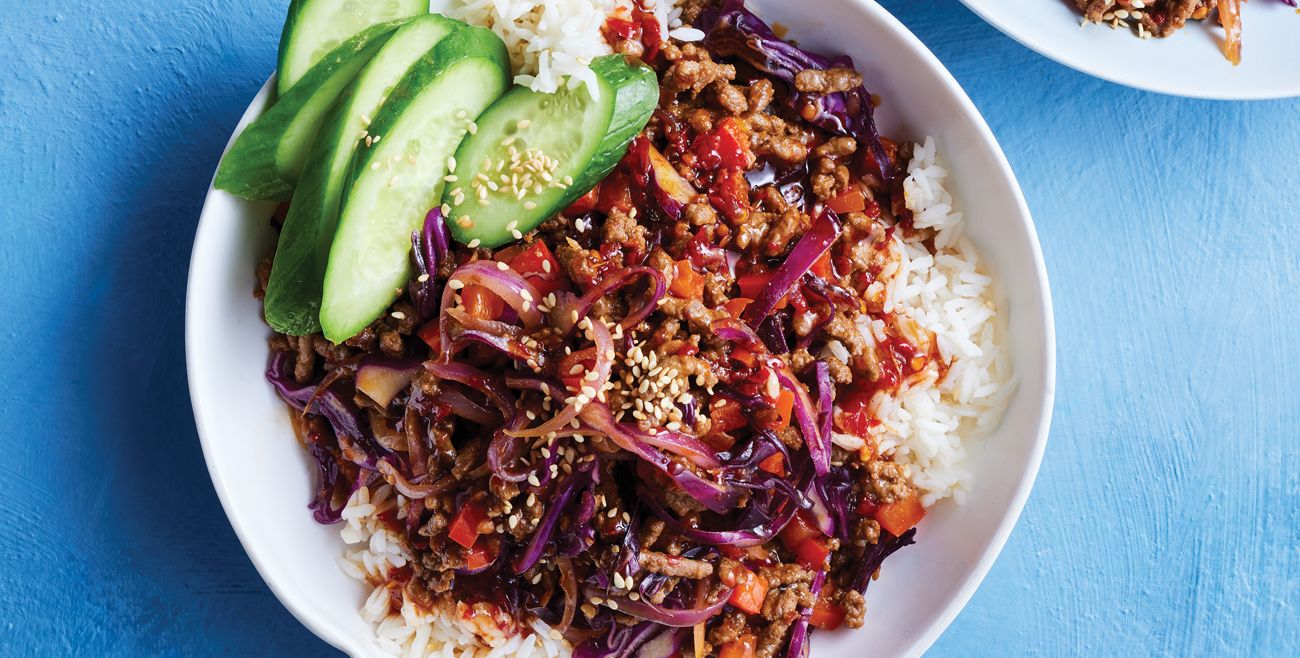 Korean style beef bowl