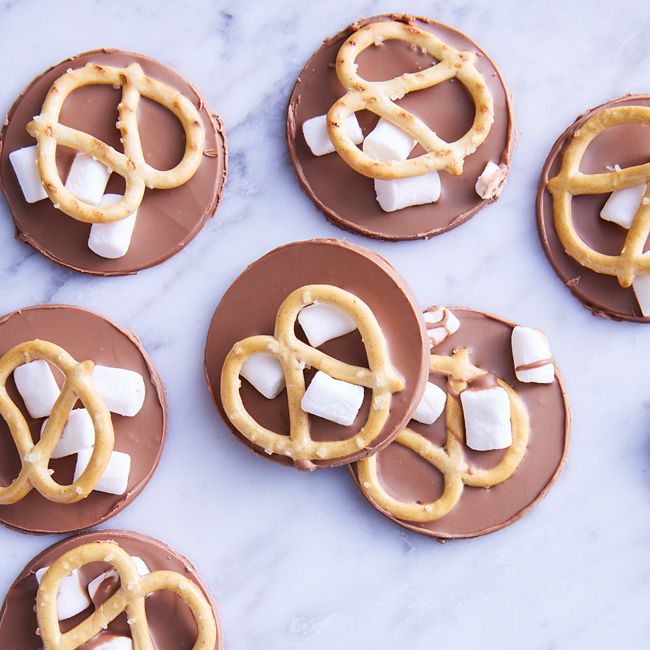 Leftover Chocolate-egg Bark Wheels