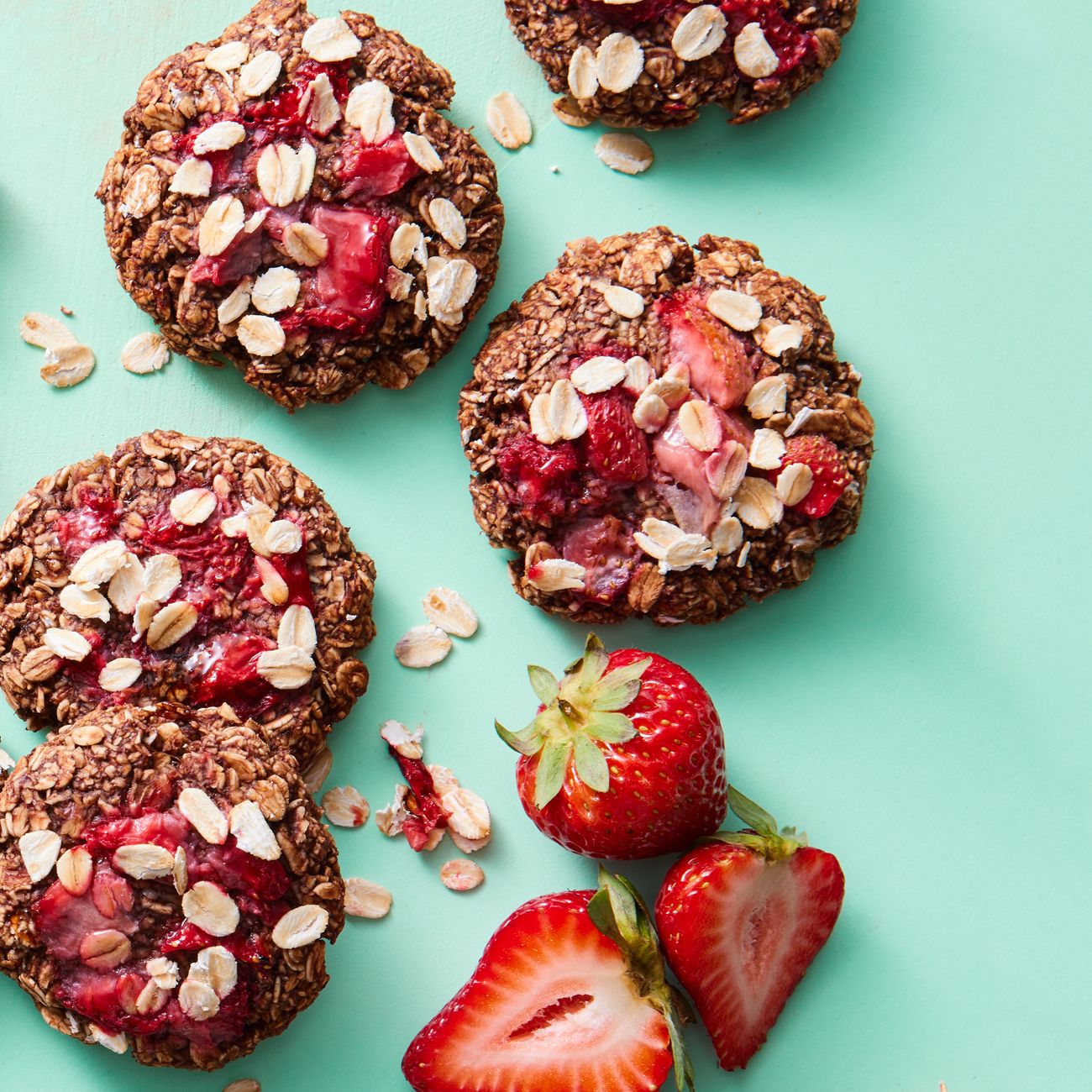 Strawberry & Chocolate Granola Cookies