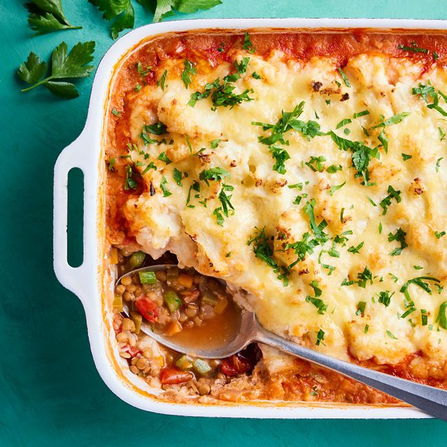 Moroccan-style Lentil & Cauli Pie