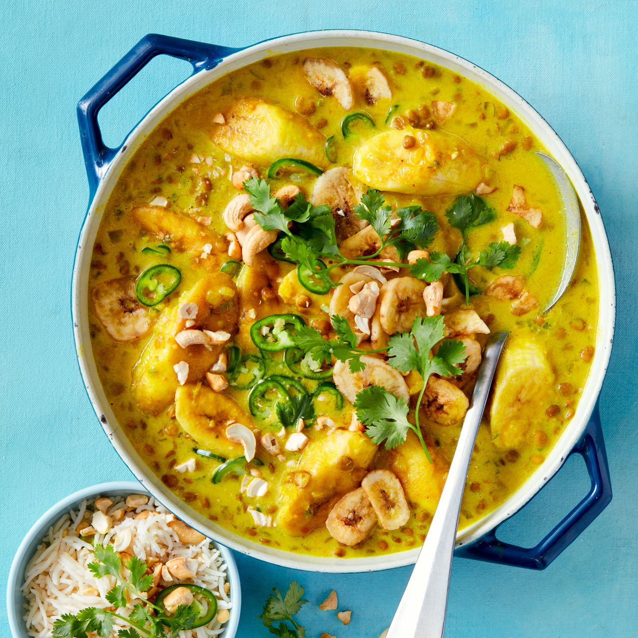 Banana and lentil curry