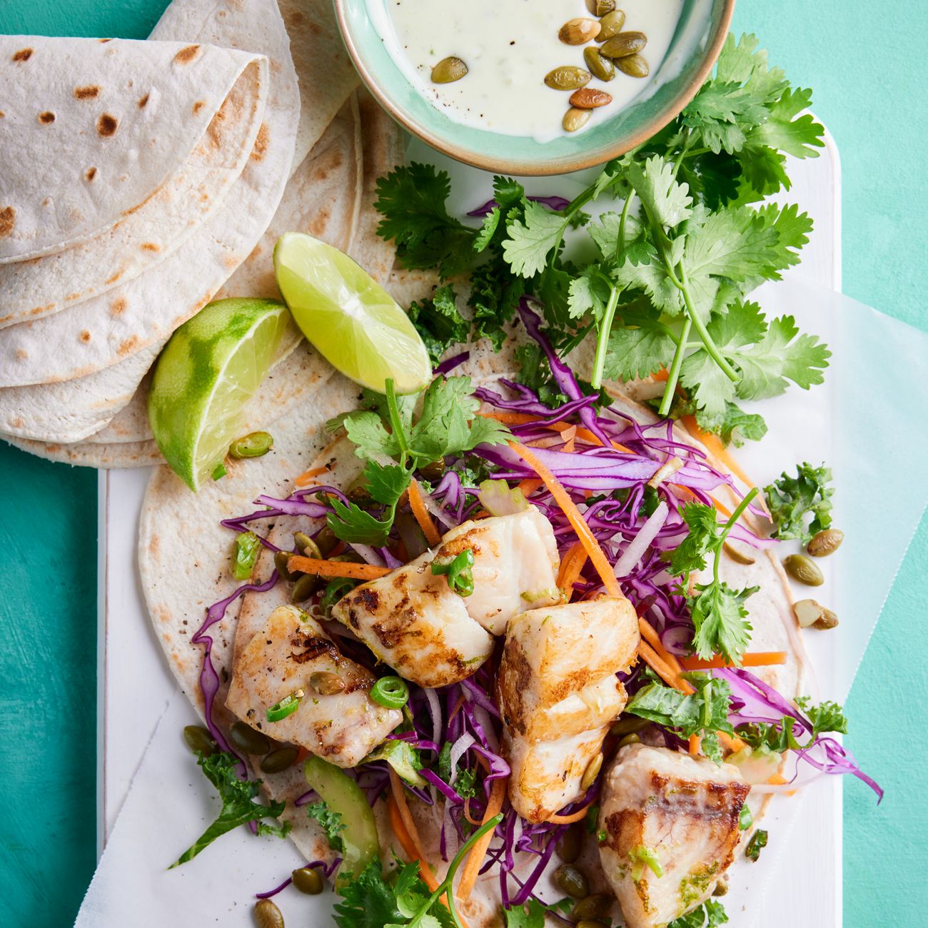 Fish Tortillas With Wasabi Slaw Recipe Woolworths