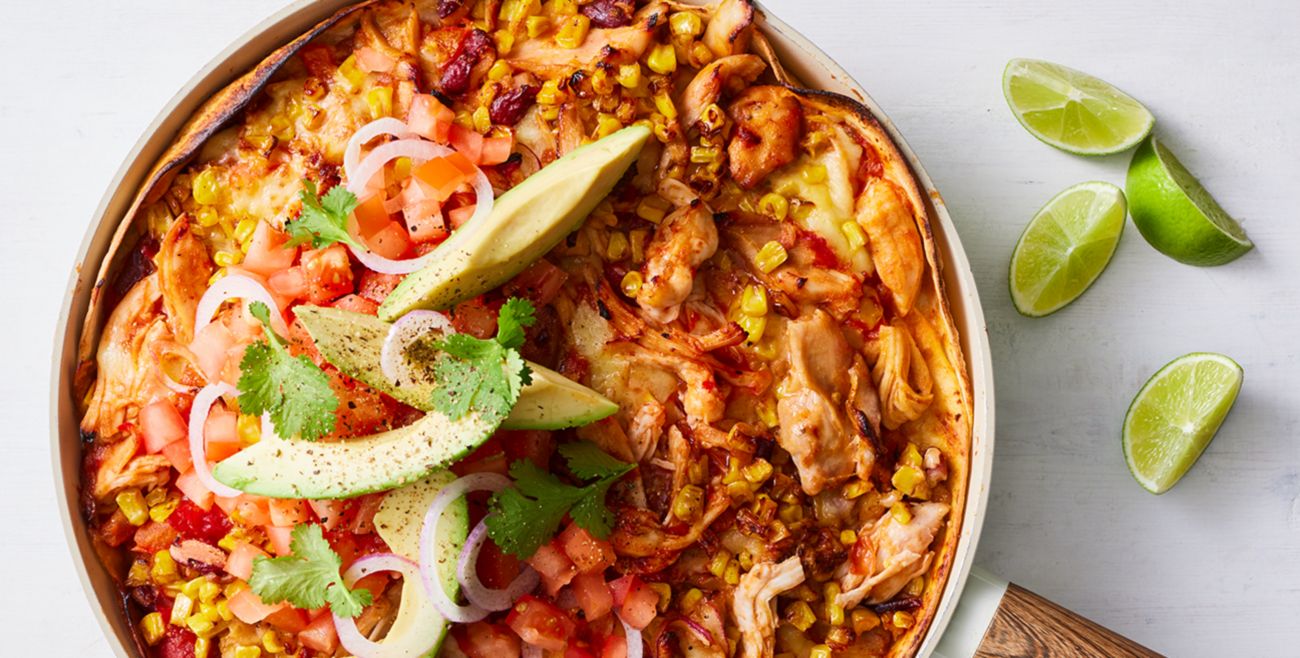 Mexican-style Chicken Tortilla Bake