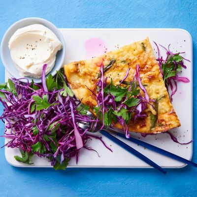 Potato & Bean Tortilla with Pickled Cabbage