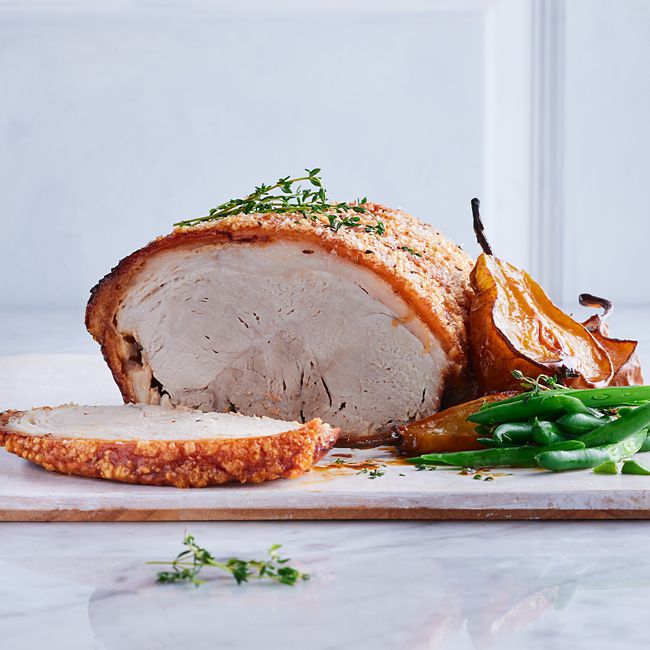 Roast Pork with Mustard & Maple Pears