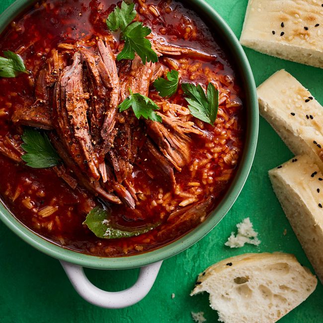 Slow-cooker Lamb & Rice Soup