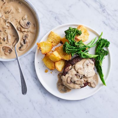 Steak with Classic Mushroom Sauce