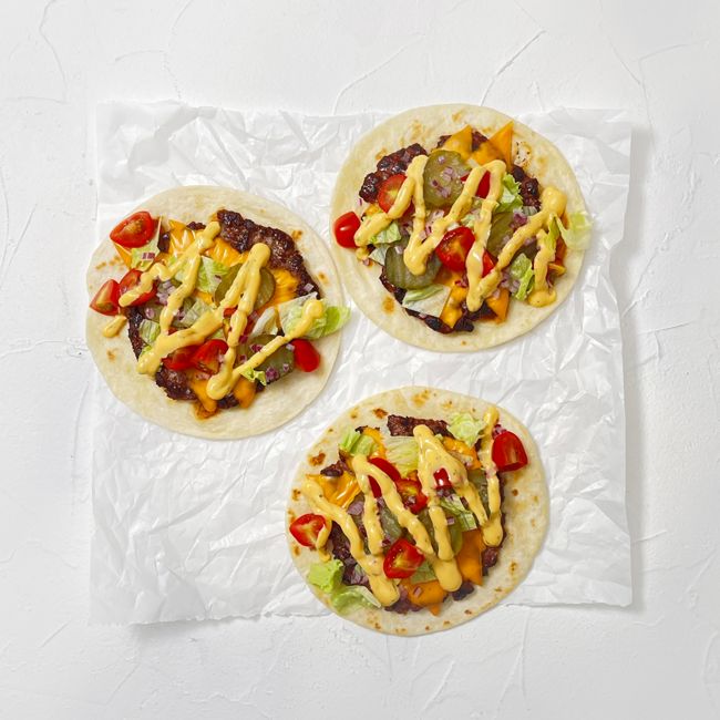Smash-burger Tacos