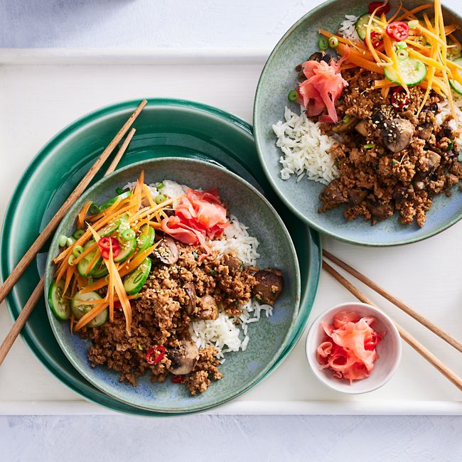 Japanese-style Plant-based Rice Bowl