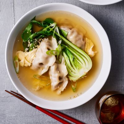 Korean-style Dumplings with Pak Choy Broth