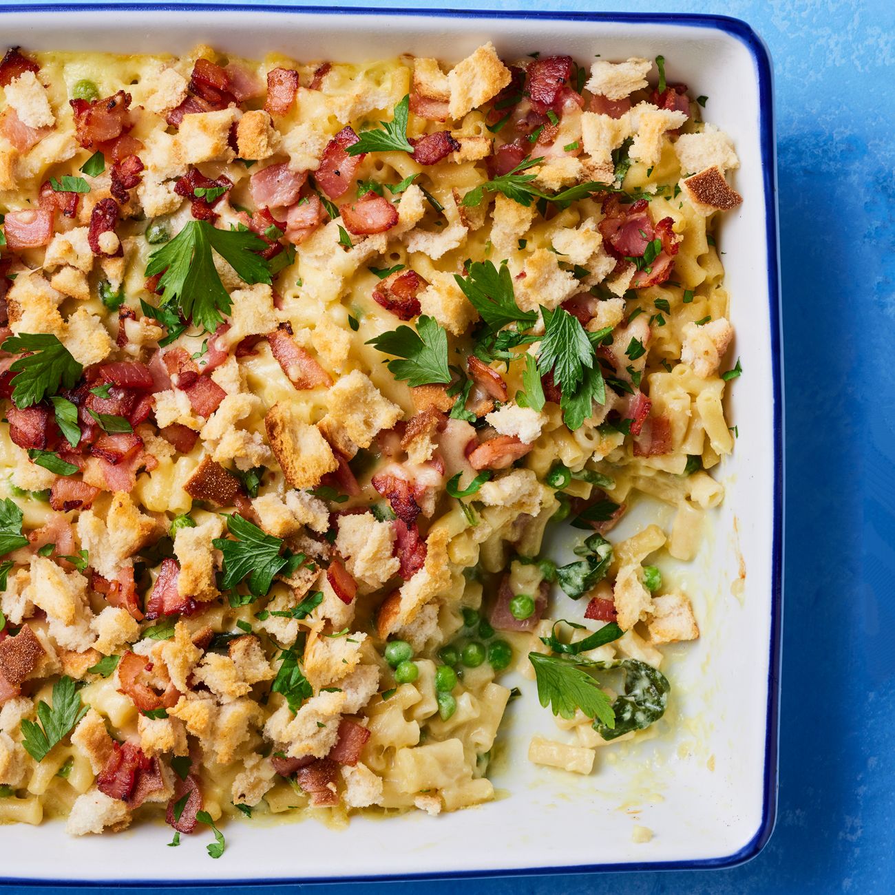 Cheesy Bacon & Spinach Macaroni
