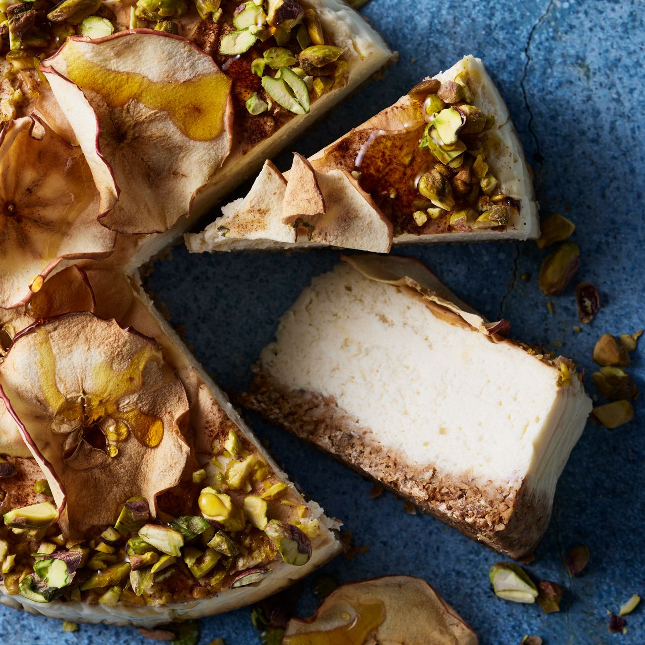 Healthier apple and ricotta baked cheesecake