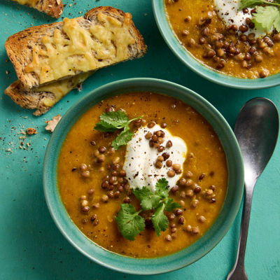 Healthier Carrot & Lentil Soup