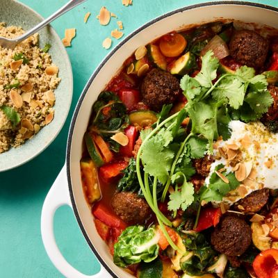 Healthier Falafel with Coriander Couscous