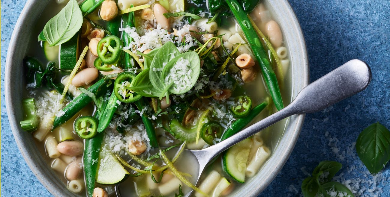 Healthier green minestrone
