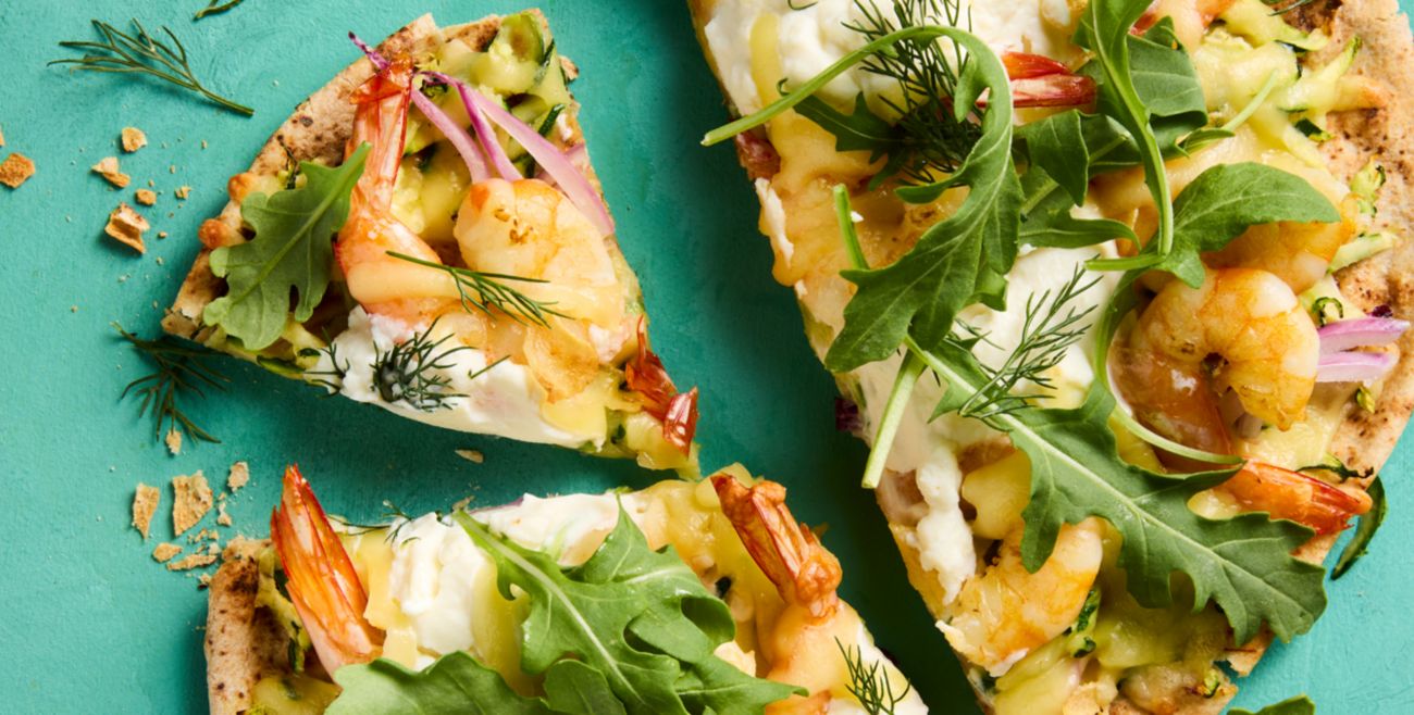 Healthier Prawn & Dill Pizza