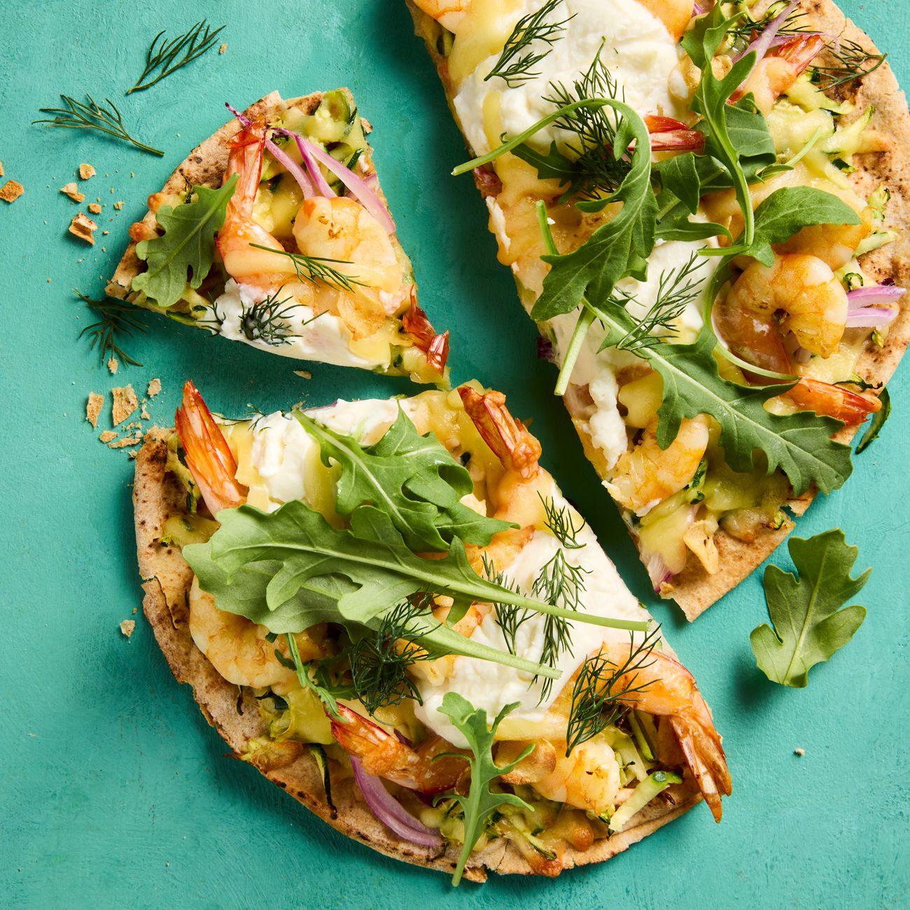 Healthier Prawn & Dill Pizza