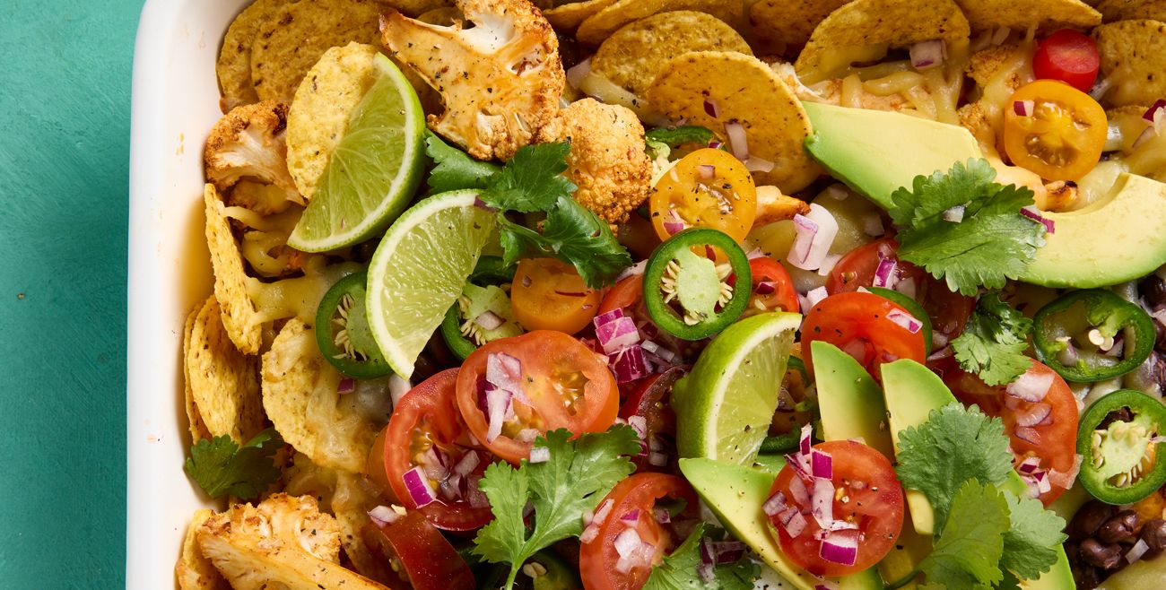 Healthier vegetarian nachos