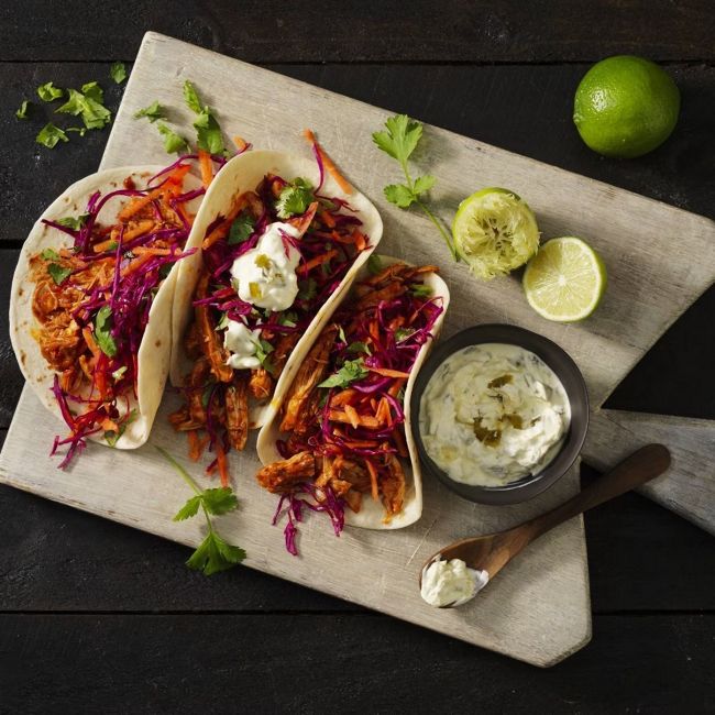 Tex Mex Shredded Chicken Tacos