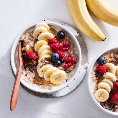 Warm Banana & Chocolate Oat Bowl