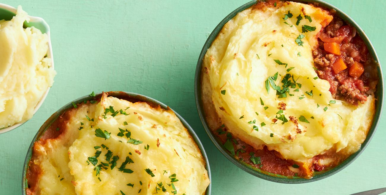 Bolognese Pot Pies with Cheesy Mash