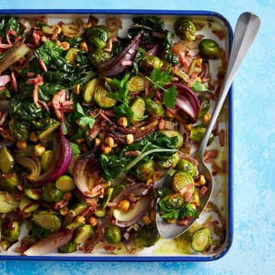 Brussels Sprouts, Bacon & Hazelnut Salad