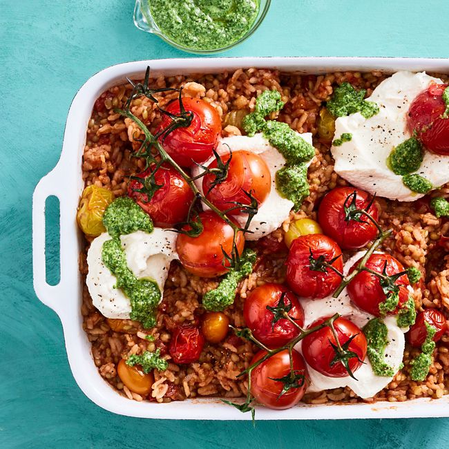 Healthier Roasted Tomato Risotto