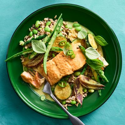 Healthier Salmon Curry