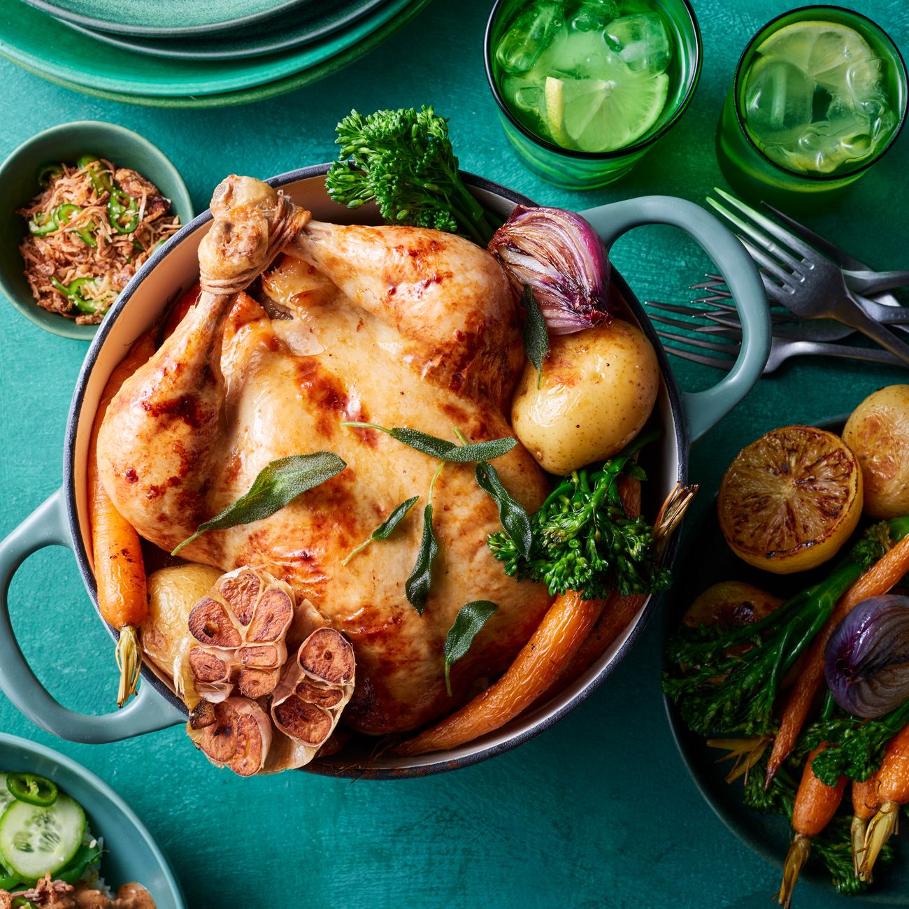 Pot Roast Chicken with Sage Oil