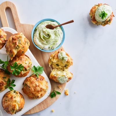 Savoury Yoghurt & Spinach Muffins