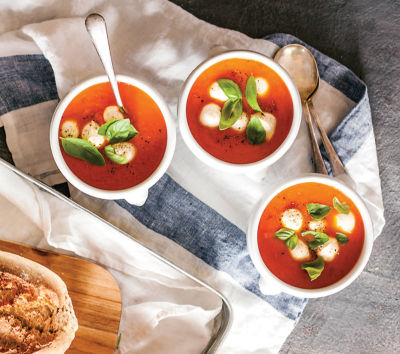 Tomato & Veg Soup with Bocconcini