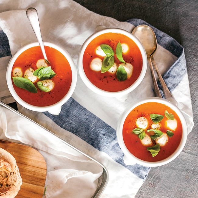 Tomato & Veg Soup with Bocconcini