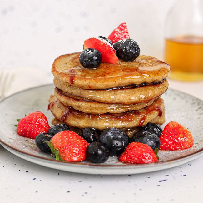 Oatmeal Blueberry Pancakes